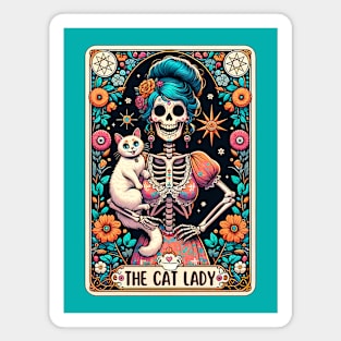 Colorful Cat Lady Magnet